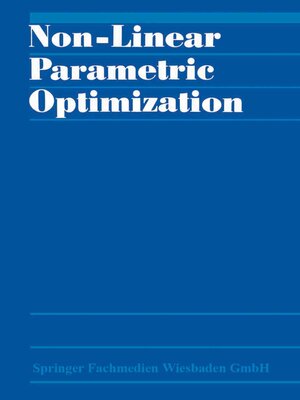 cover image of Non-Linear Parametric Optimization